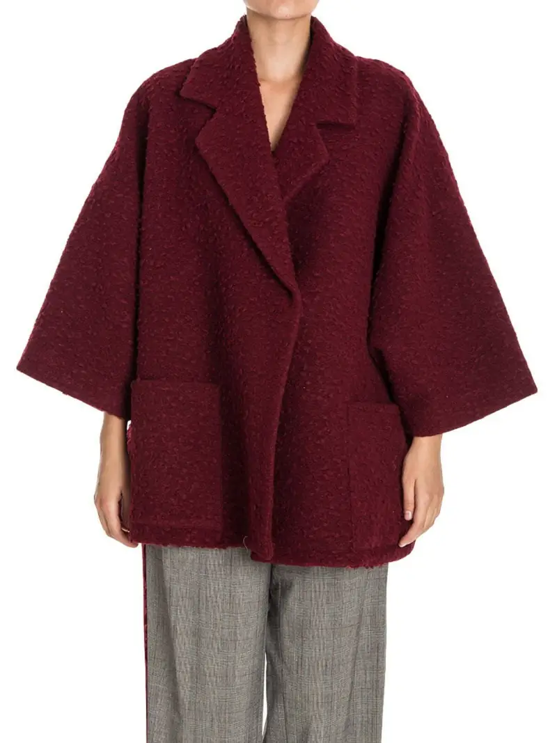 Cappotto in lana Rosso