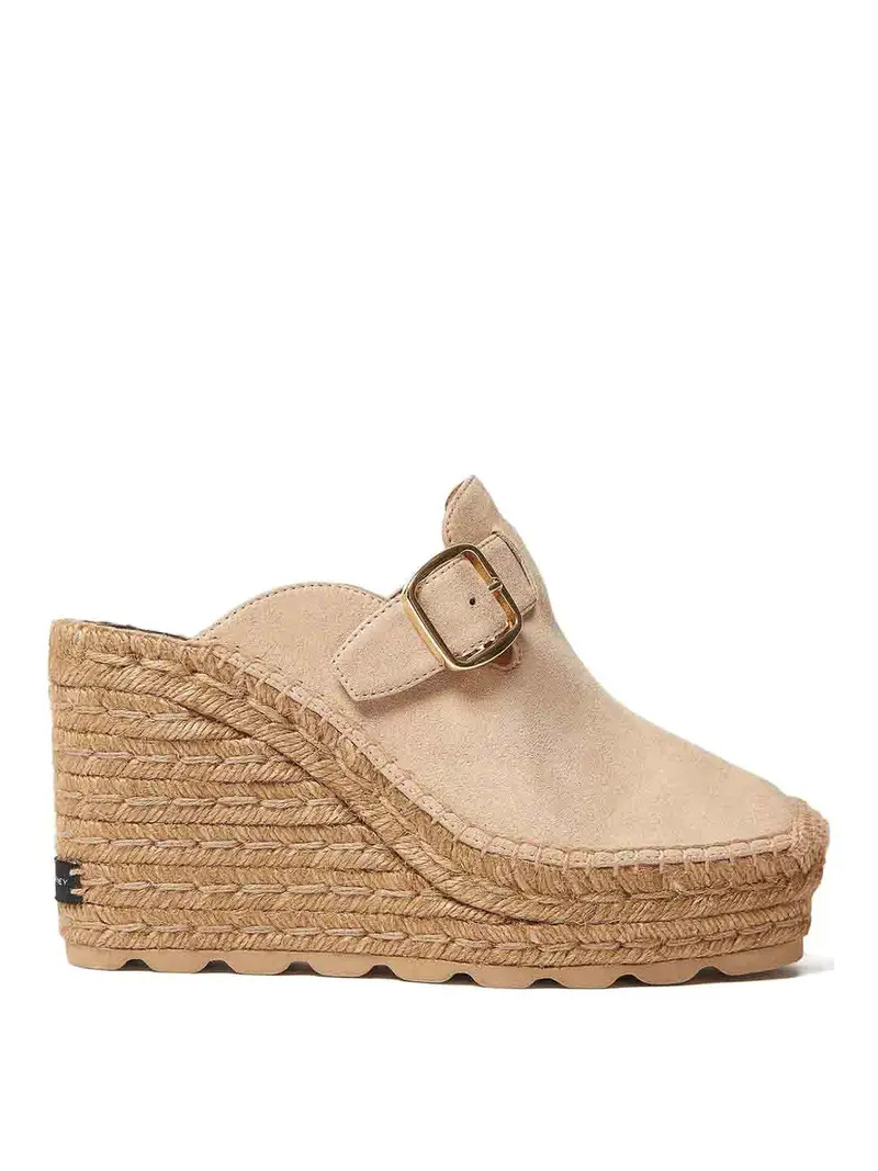 Beige Wedge Espadrilles