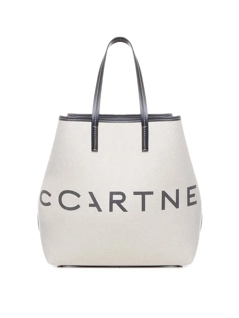 Borsa tote con stampa Bianco