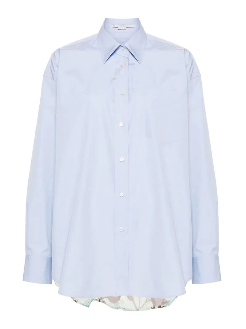 Camicia con stampa floreale Azzurro
