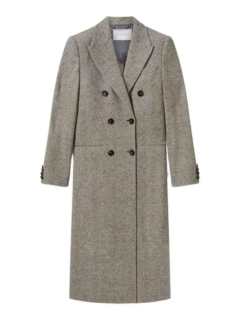 Cappotto in tweed doppiopetto Grigio