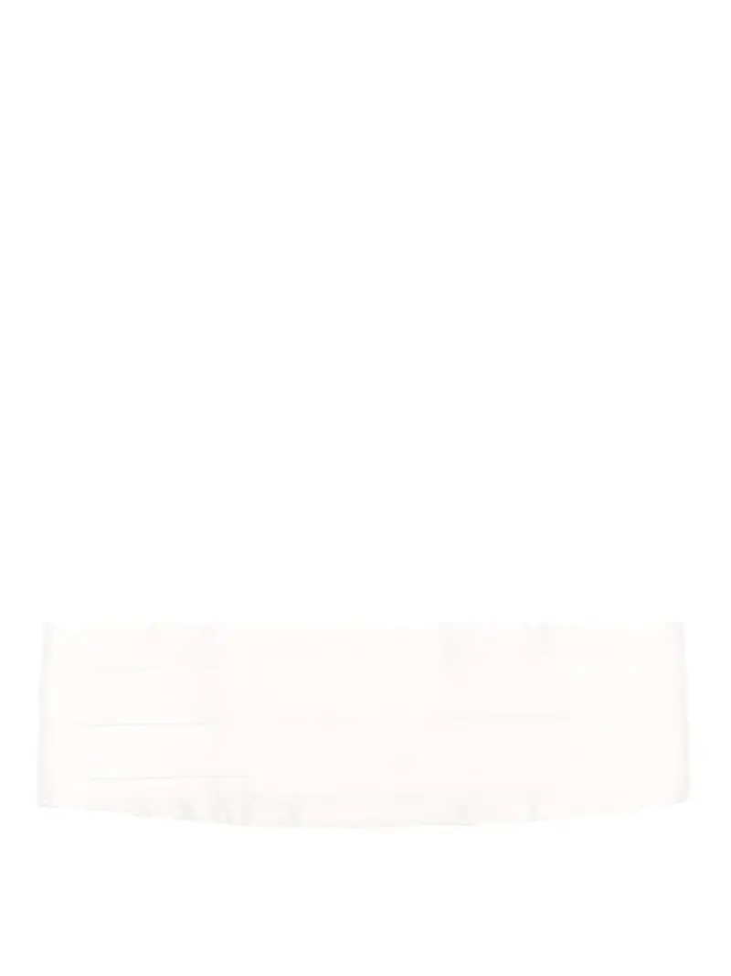 Cintura di raso pieghettata Crema