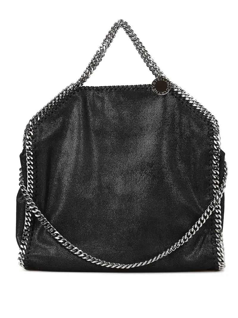Falabella con maniglia e tracolla Nero