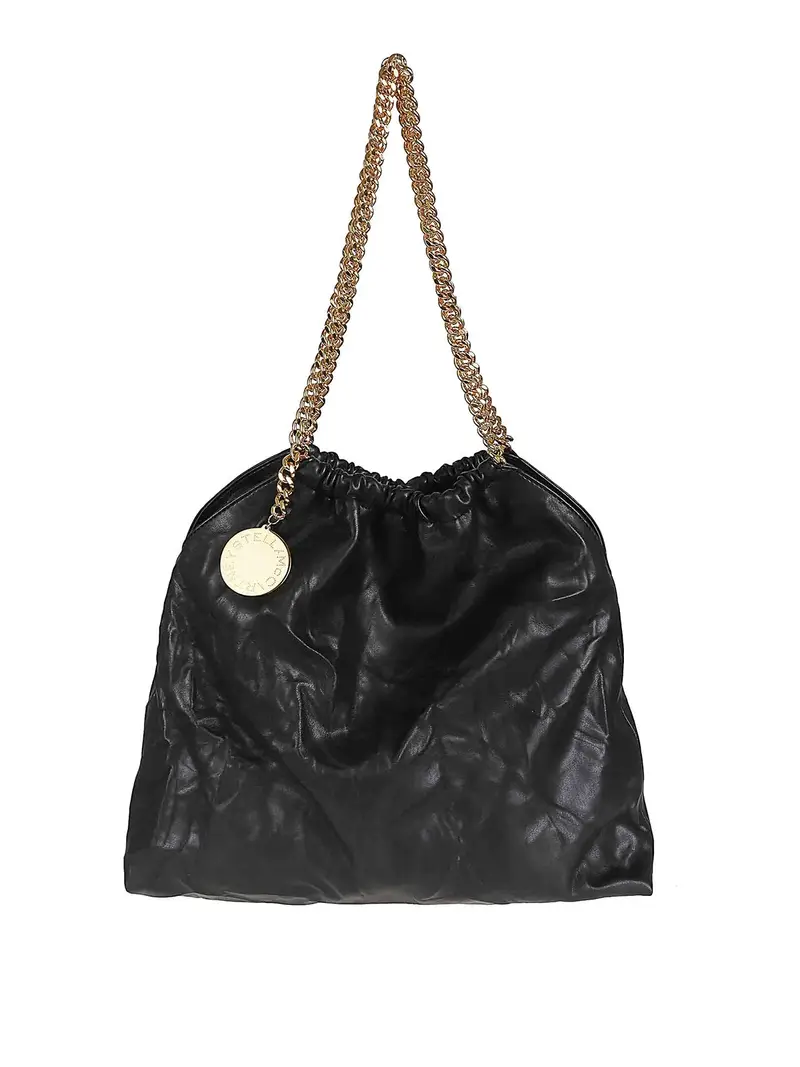 Falabella medio con coulisse increspato Nero