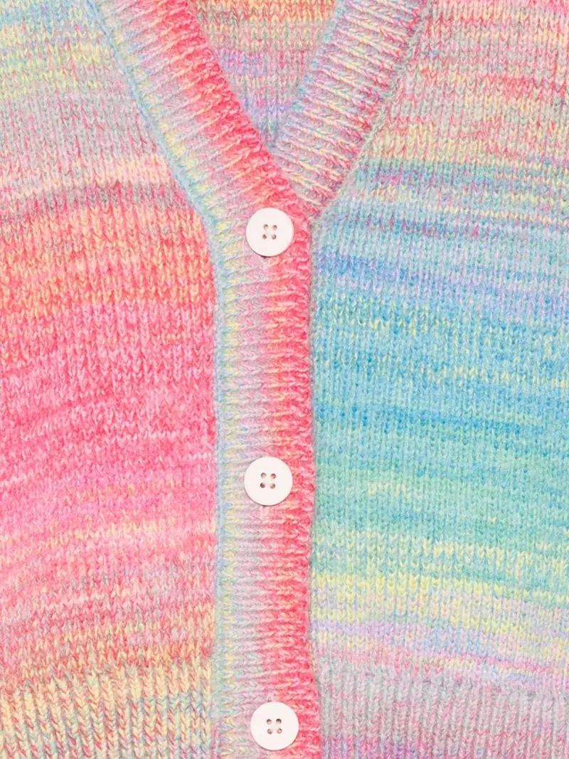 Cardigan Multicolore a Righe Multicolor miniatura 3