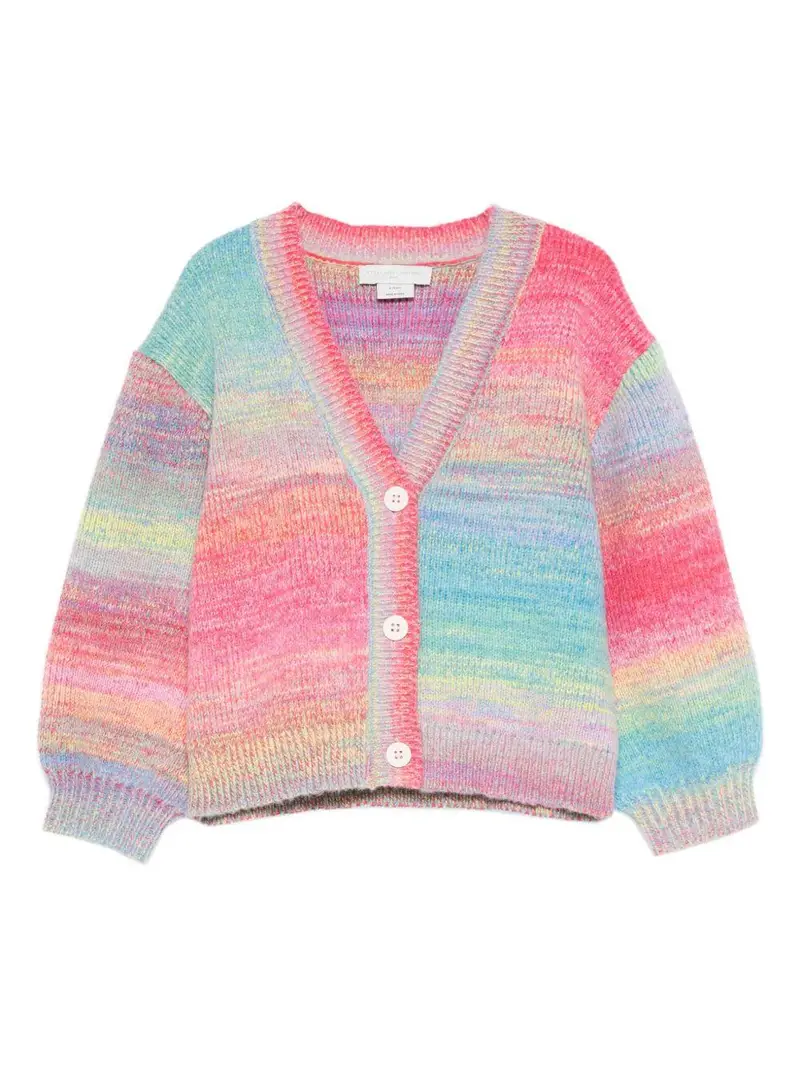 Cardigan Multicolore a Righe Multicolor