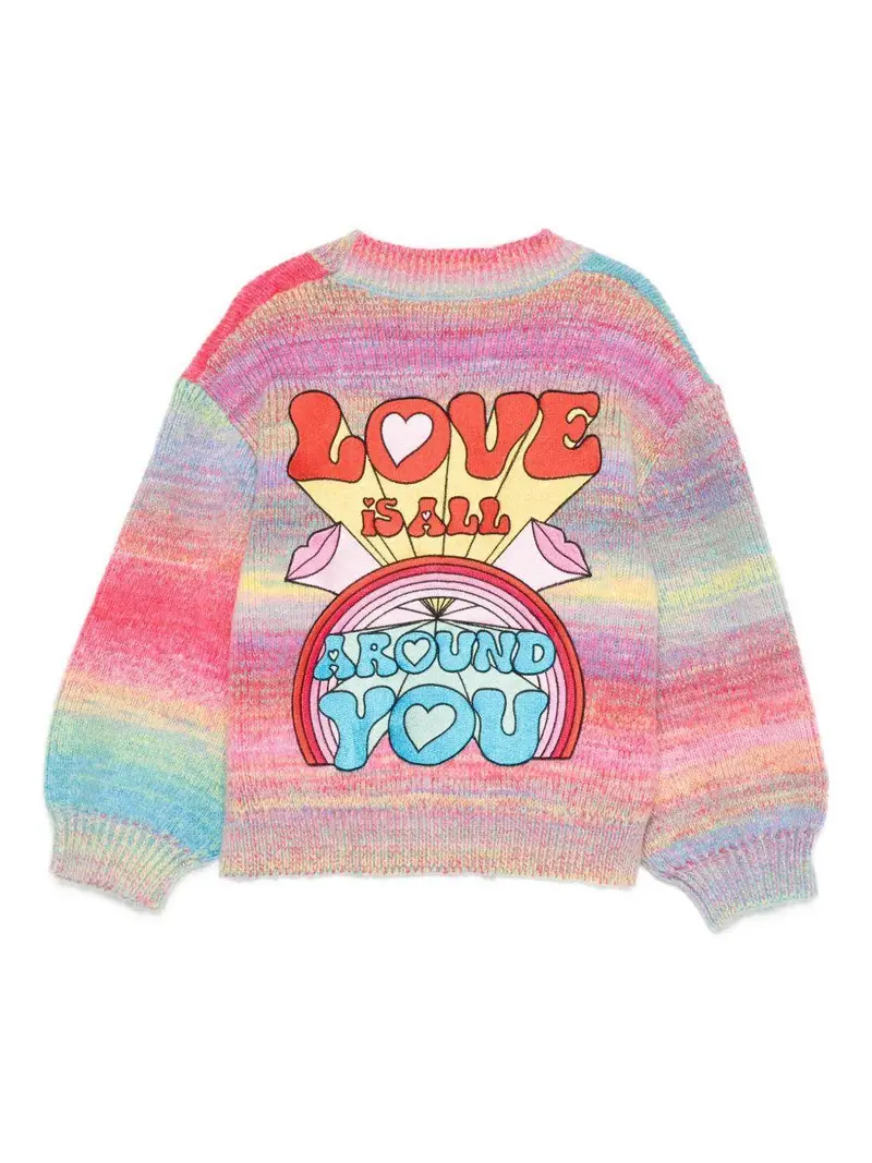 Cardigan Multicolore a Righe Multicolor miniatura 2