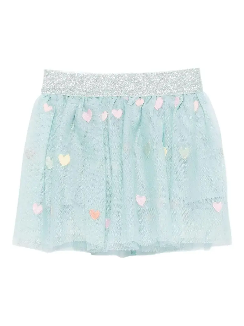 Gonna Celeste in Tulle per Bambini con Decorazioni a Cuori miniatura 2