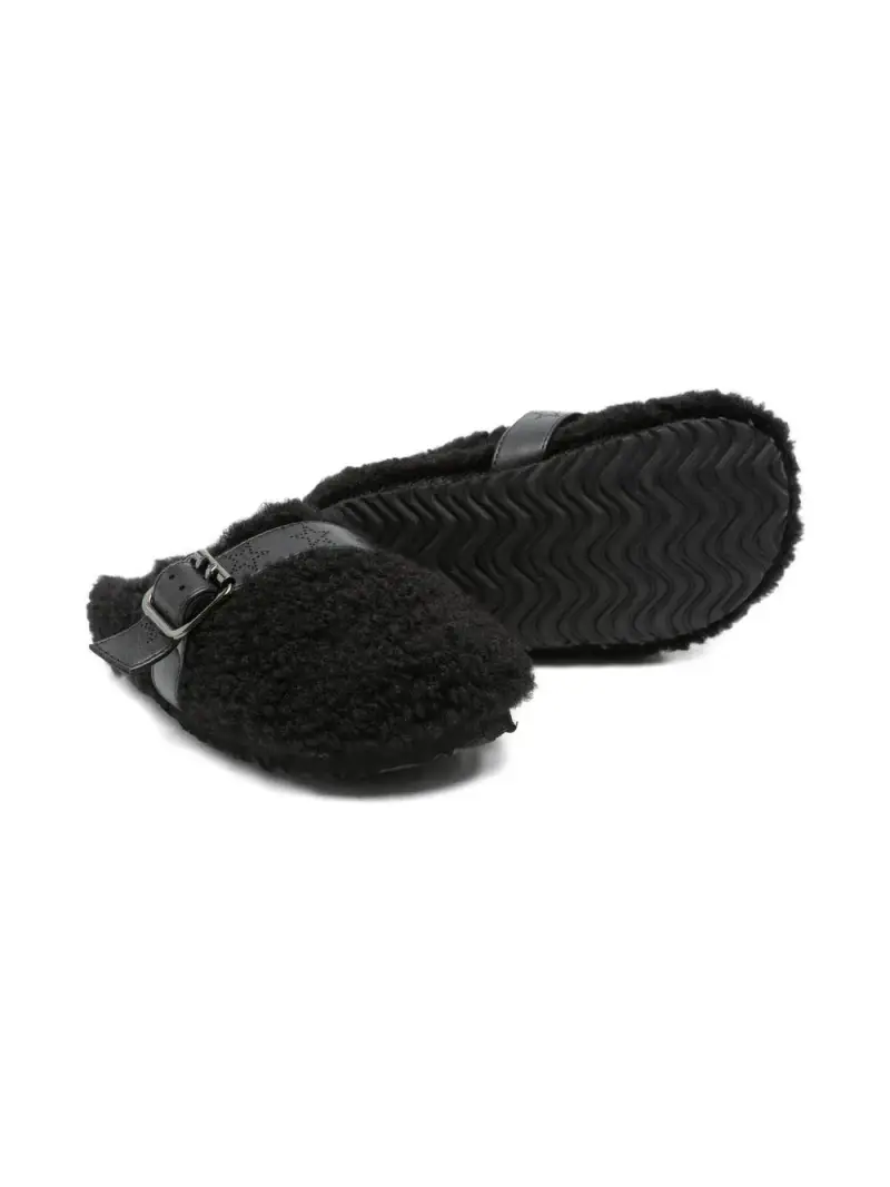 Slippers con Fibbia e Motivo a Stelle Nero miniatura 2