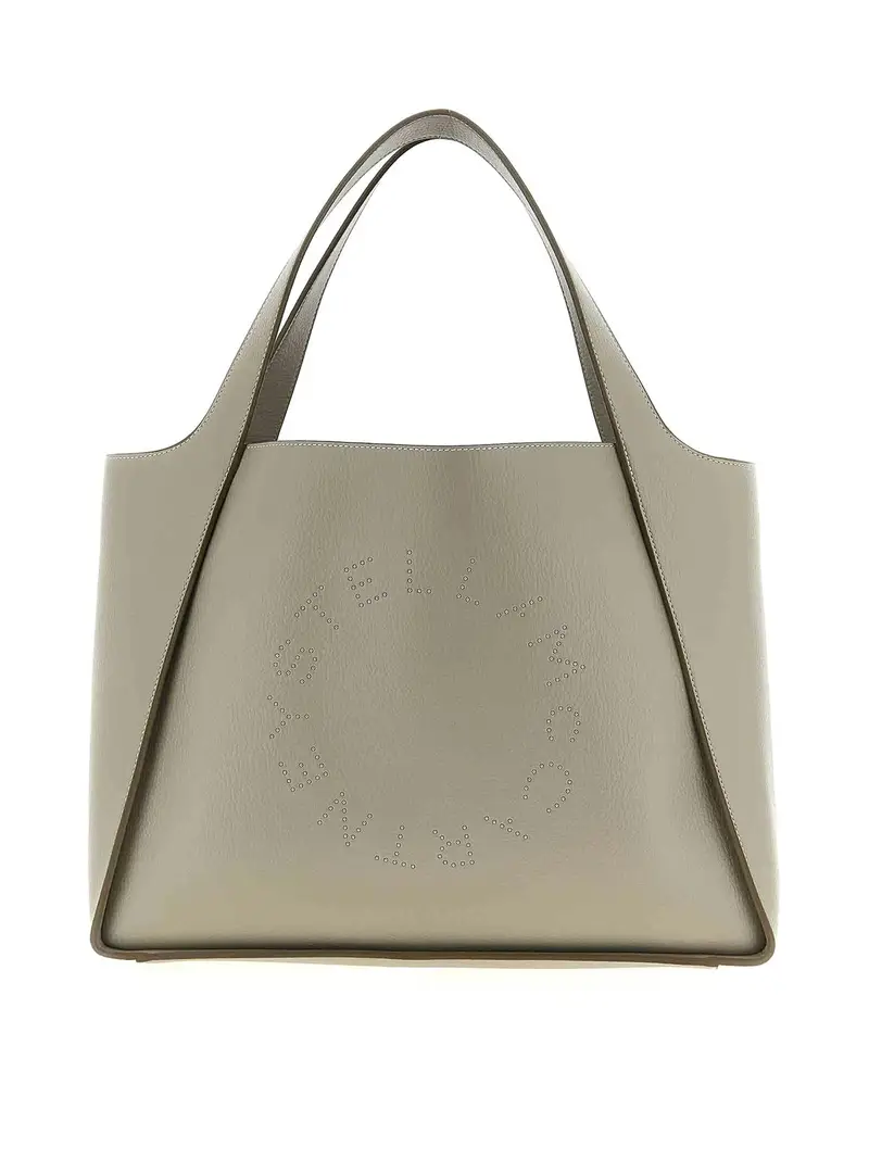 La borsa della spesa con logo Beige