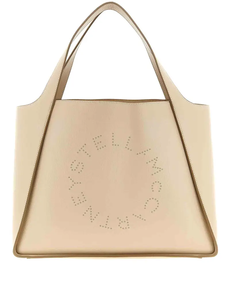 La borsa della spesa con logo Beige