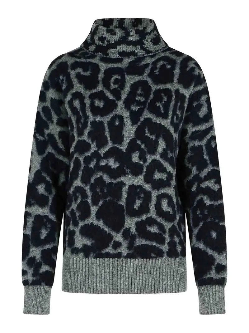 Maglione di dolcevita grigio alpaca miscela