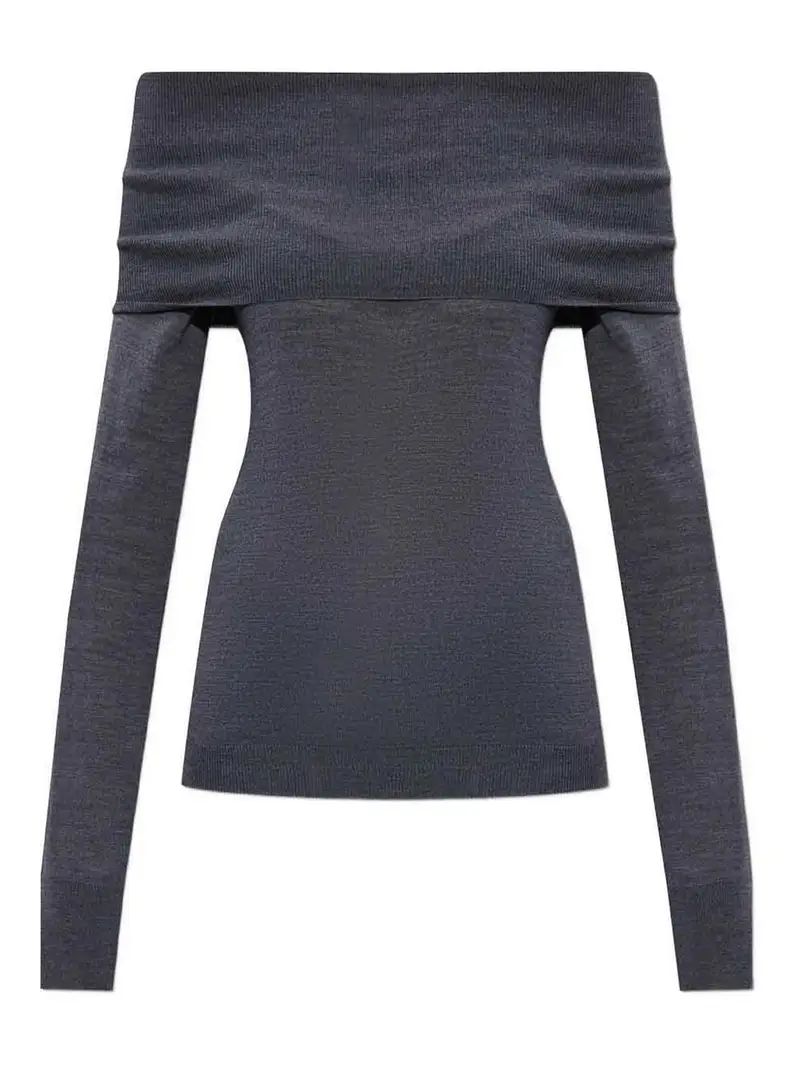 Maglione off-shoulder Grigio