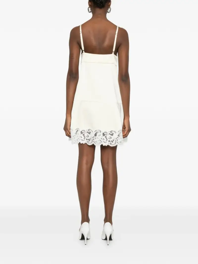 Stella McCartney Mini Dress bianco in raso miniatura 2