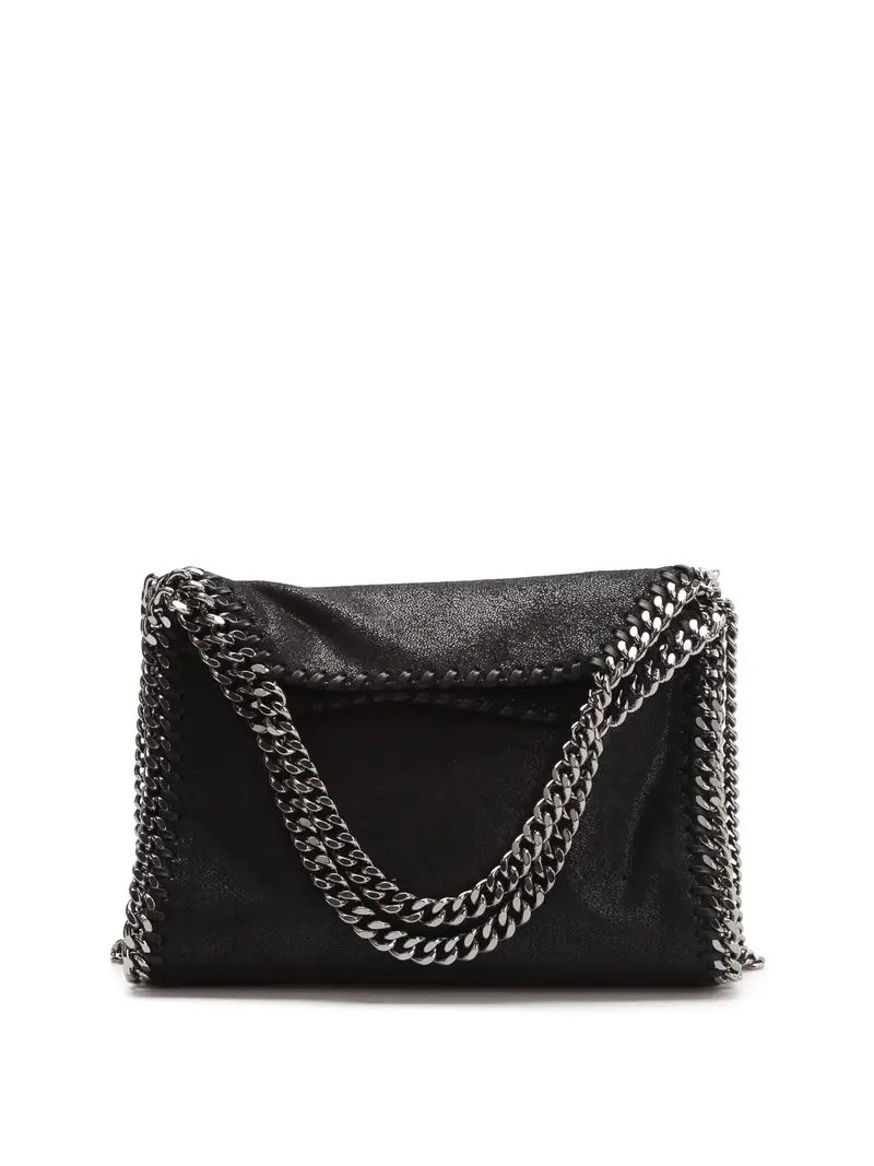 Mini Tote Falabella shaggy deer Nero