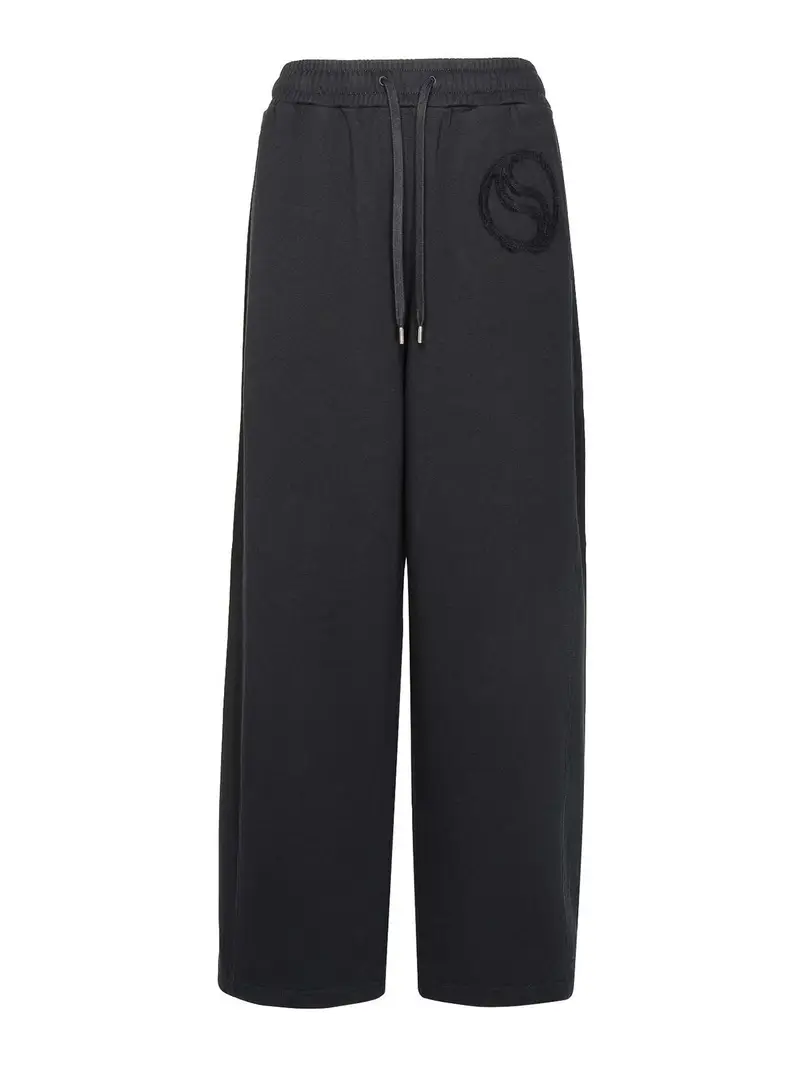 Pantalone jogger logo Nero