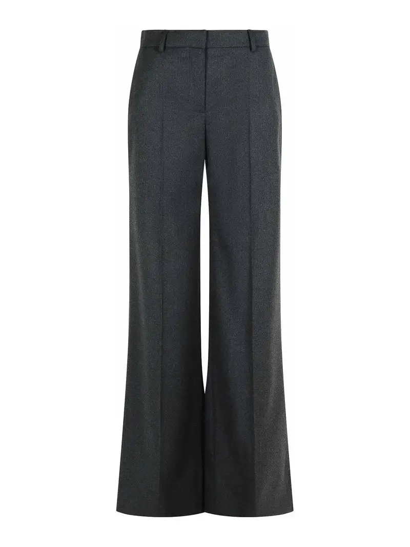 Pantaloni di lana grigia flare cenere Grigio
