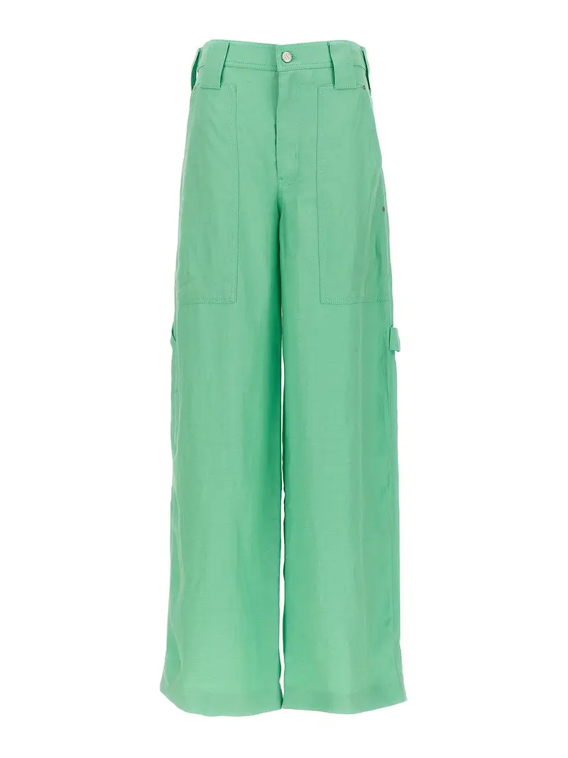 pantaloni in lino Verde