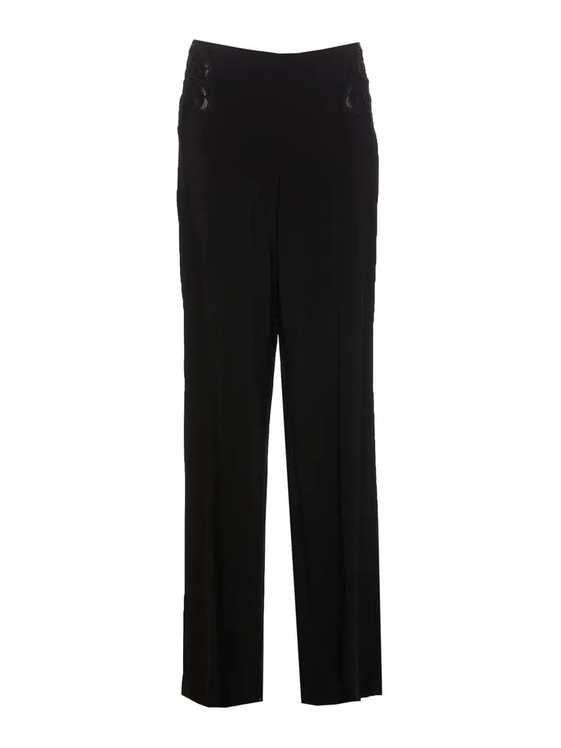 Pantaloni in pizzo nero