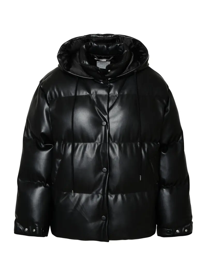 Piumino altermat in similpelle nero