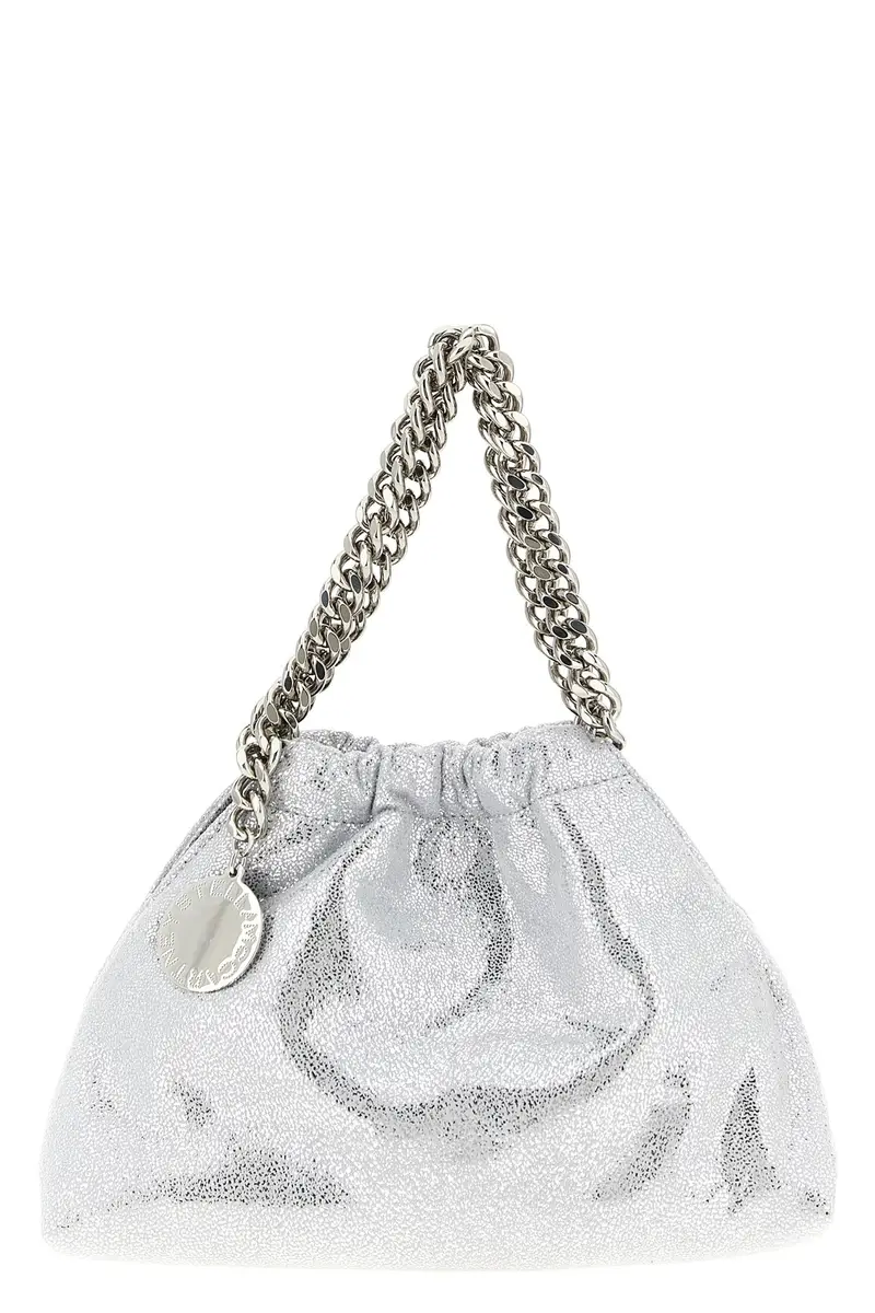 Tracolla 'Falabella Mini Drawstring' Argento