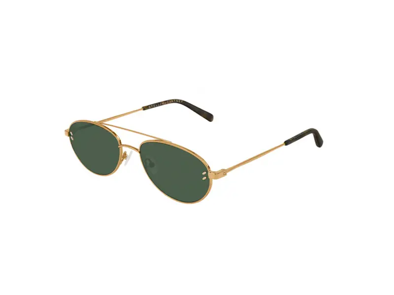 Stella McCartney Unisex SC0180S 001 Occhiali da sole outlet Metallo Oro Verde Pilot Normale