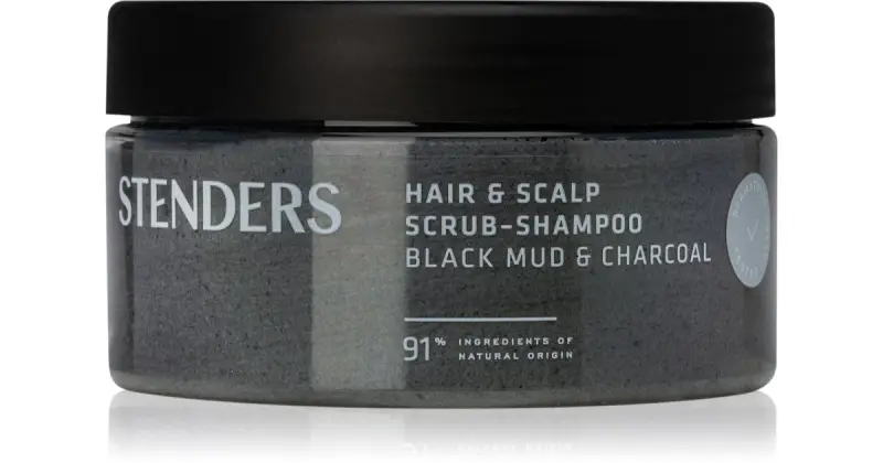 Fango nero e carbone scrub detergente per capelli e cuoio capelluto 300 g