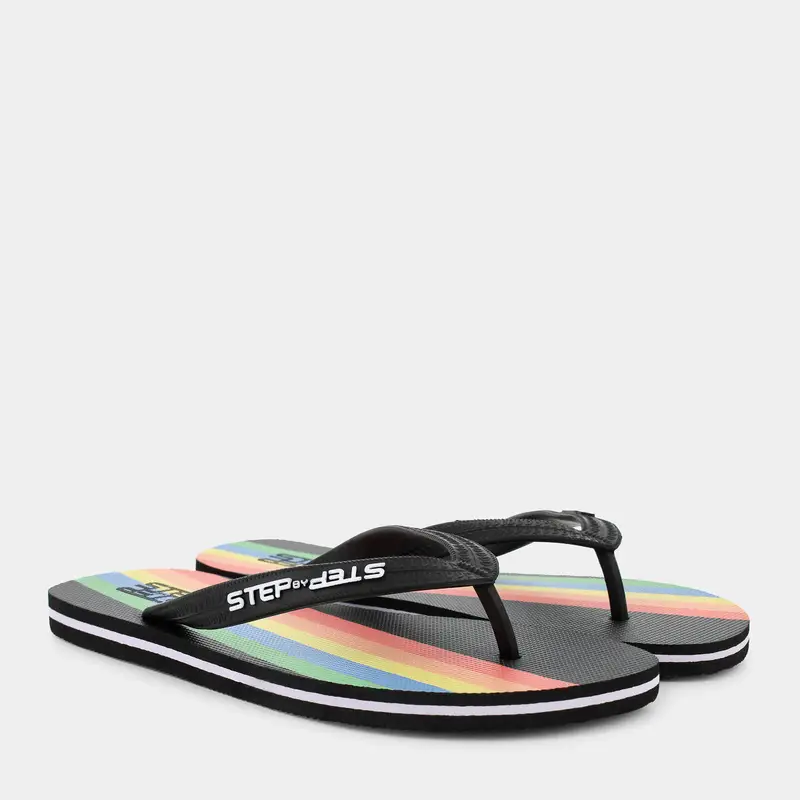 Infradito Step By Step da Uomo, nero miniatura 2