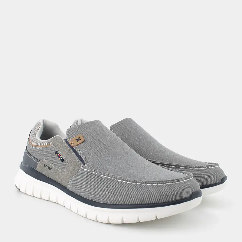 STEP BY STEP Mocassini Uomo Grigio 2505134 miniatura 2