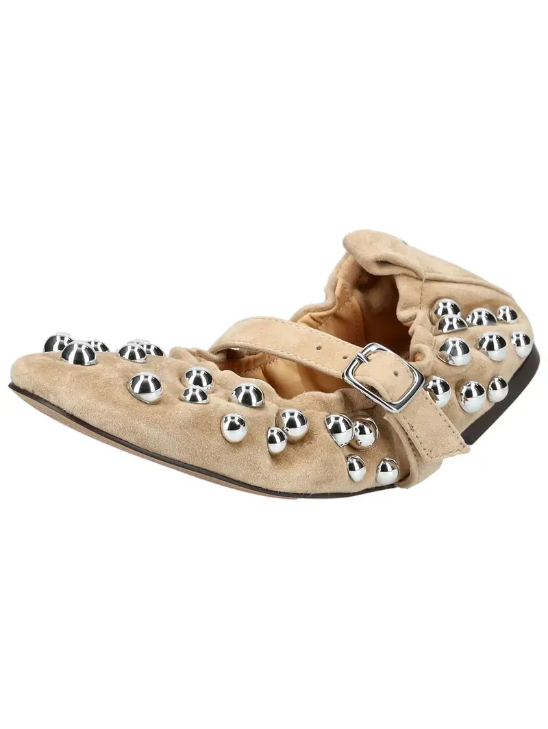 Ballerina con cinturino mocca