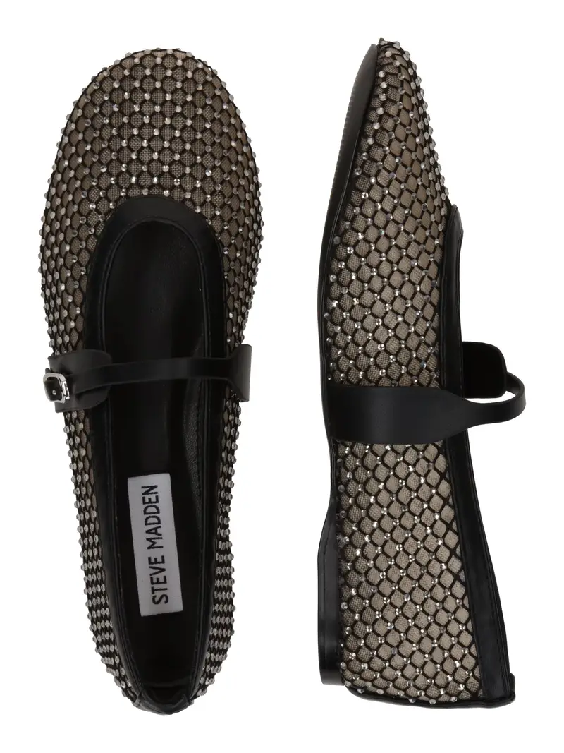 Ballerina con cinturino 'Rejoice' beige / nero / trasparente miniatura 2