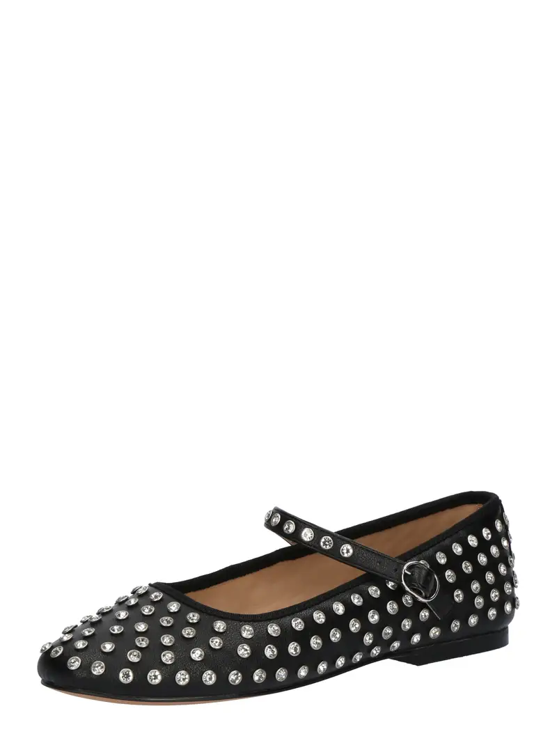 STEVE MADDEN Ballerina con cinturino 'Vinetta-R'  nero / argento / trasparente