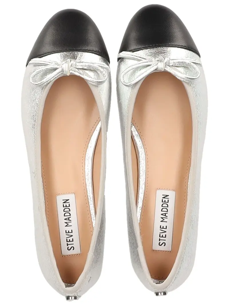 STEVE MADDEN Ballerina nero / argento miniatura 2