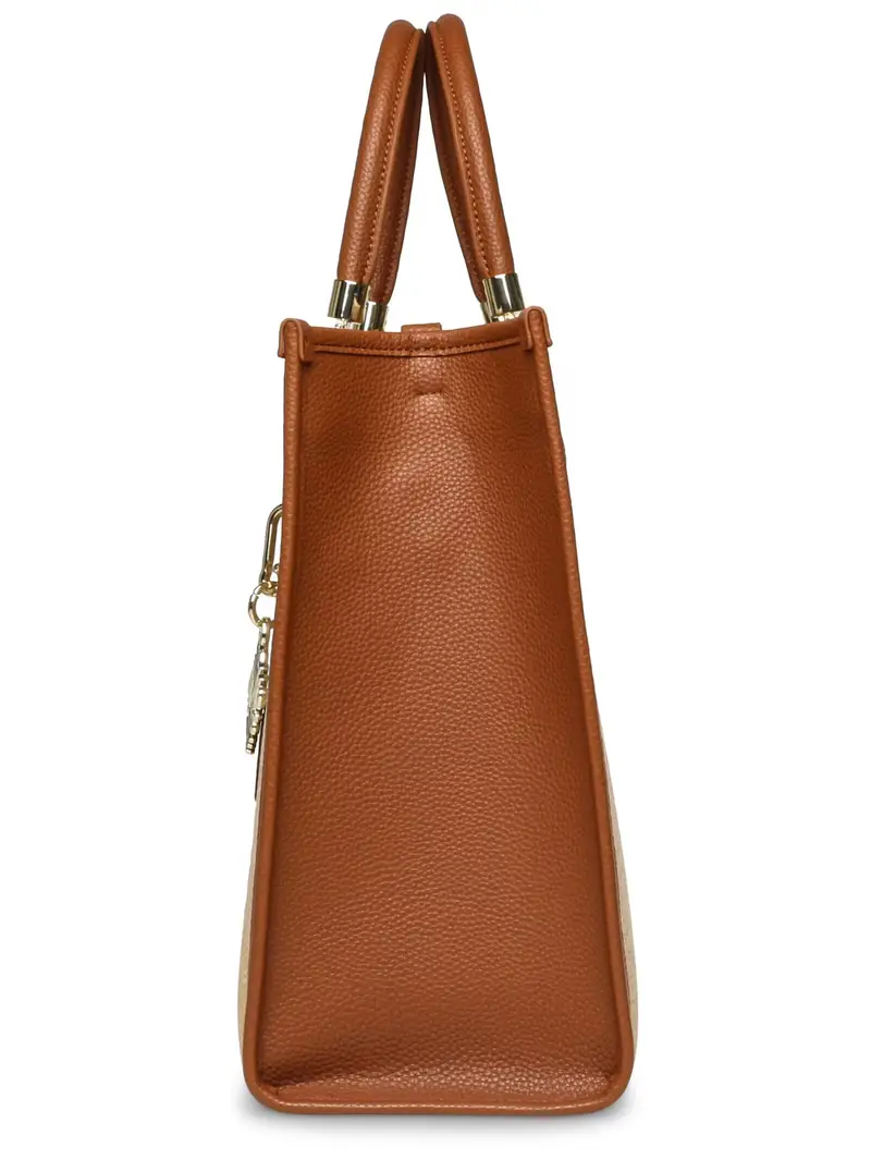 Borsa a mano beige / marrone miniatura 3