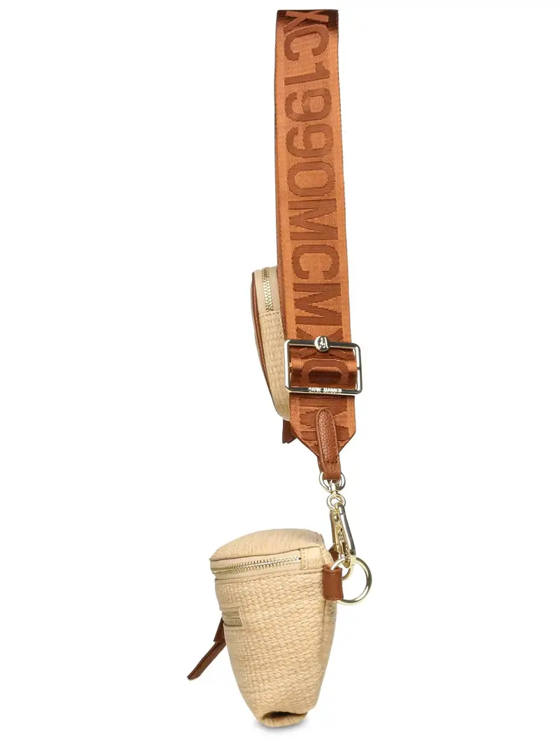 Borsa a tracolla beige / marrone miniatura 3