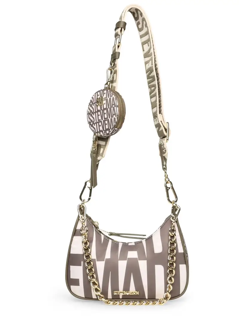 Borsa a tracolla beige scuro / offwhite