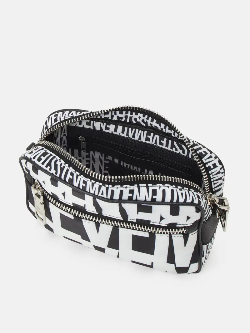 Borsa a tracolla Bvades nero / bianco miniatura 3