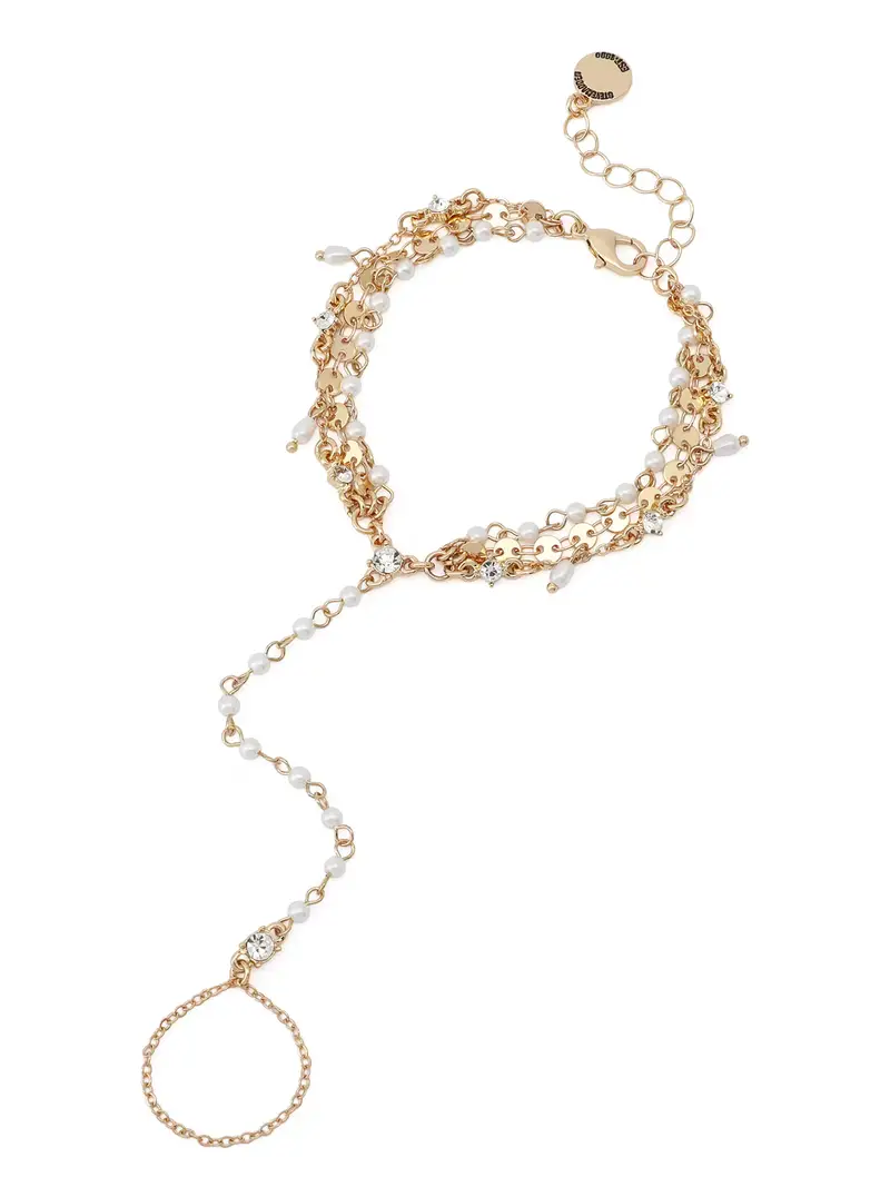 Braccialetto oro / bianco naturale miniatura 2