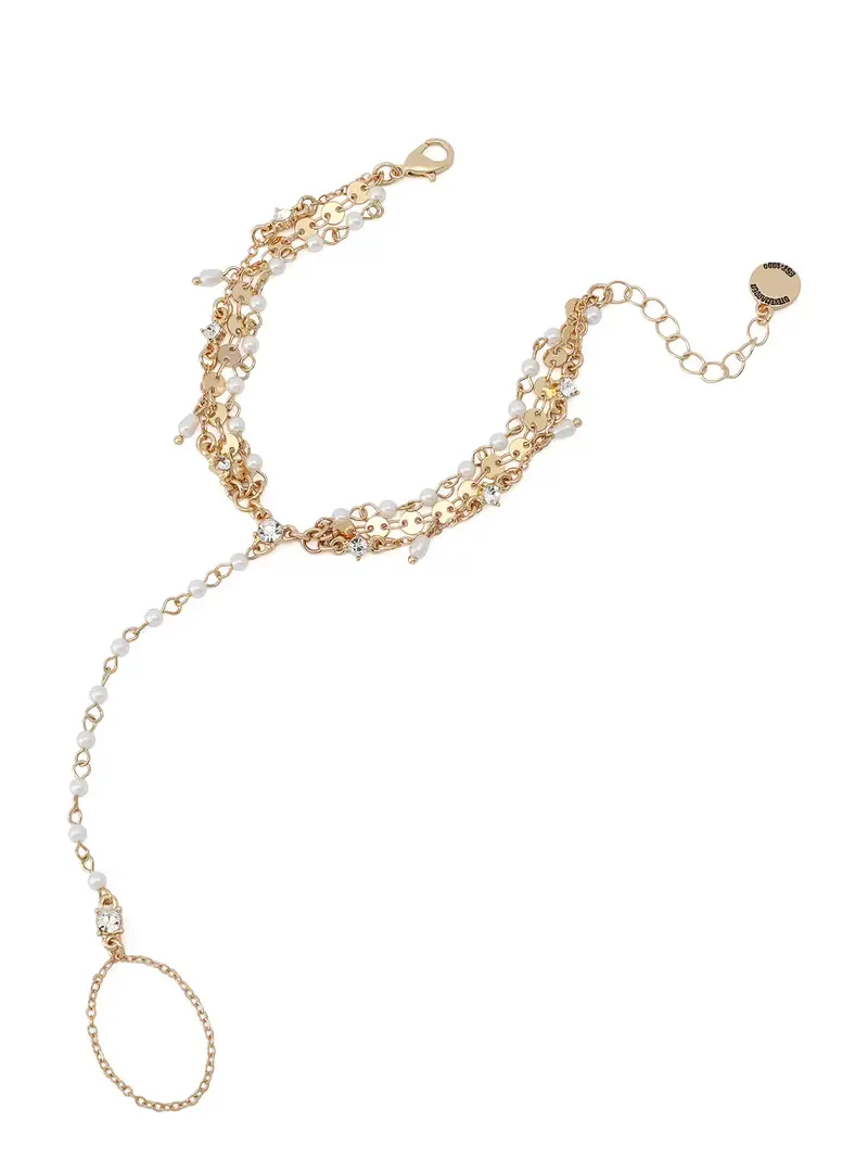 Braccialetto oro / bianco naturale miniatura 3