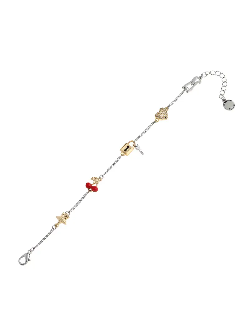 Braccialetto oro / rosso / nero / argento miniatura 2