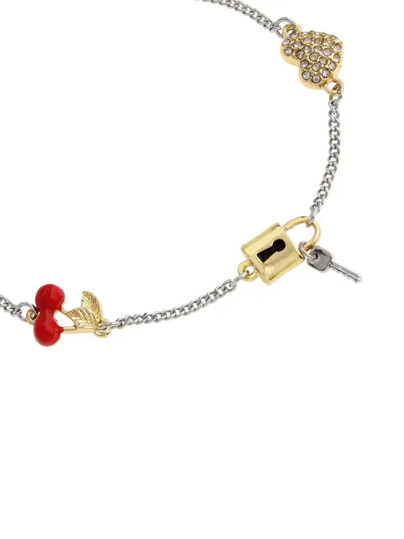 Braccialetto oro / rosso / nero / argento miniatura 3