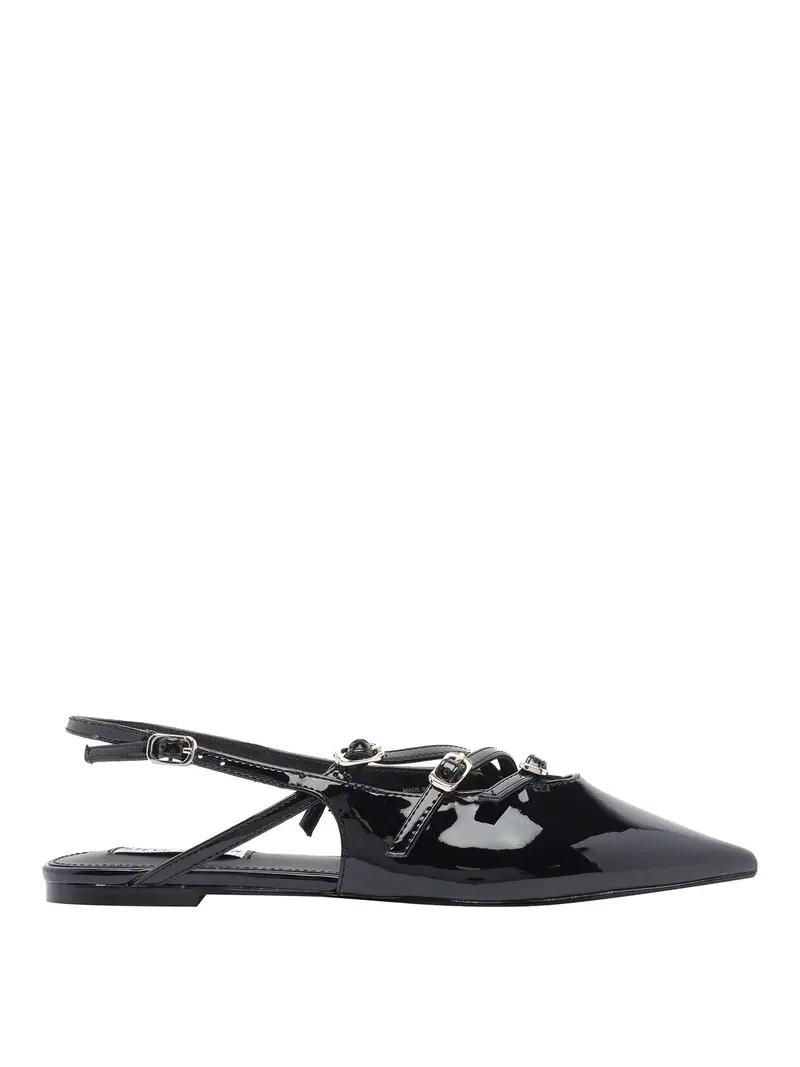 Cianna Flat Slingback Nero