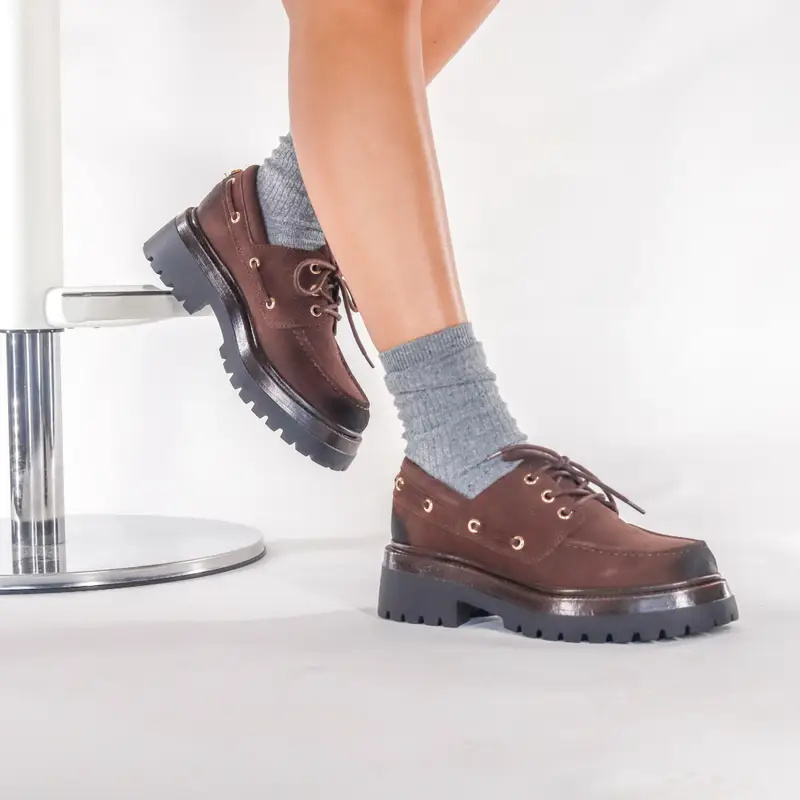 Detroit Suede Marrone Scarpa Barca