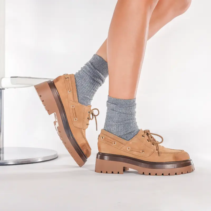 Detroit Suede Taupe Scarpa Barca