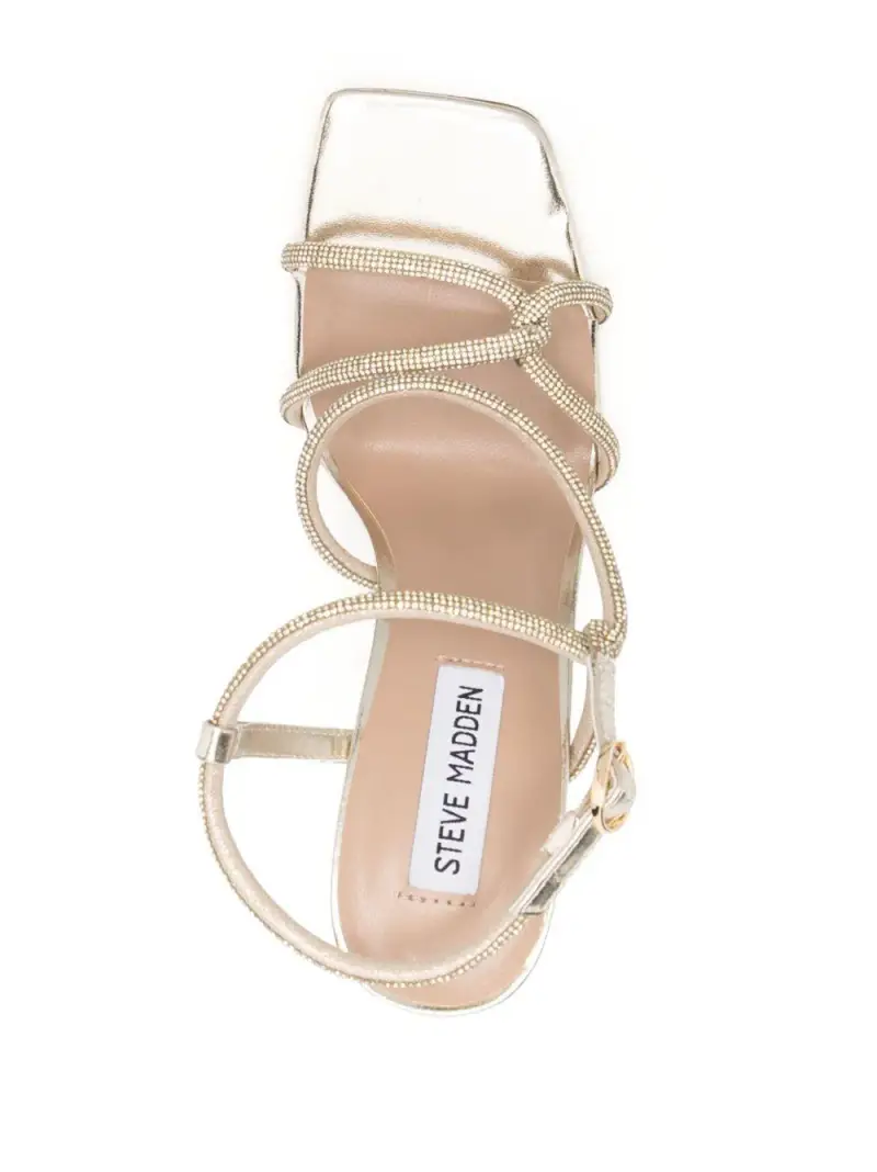 Sandalo oro con incrocio e swarovski miniatura 3