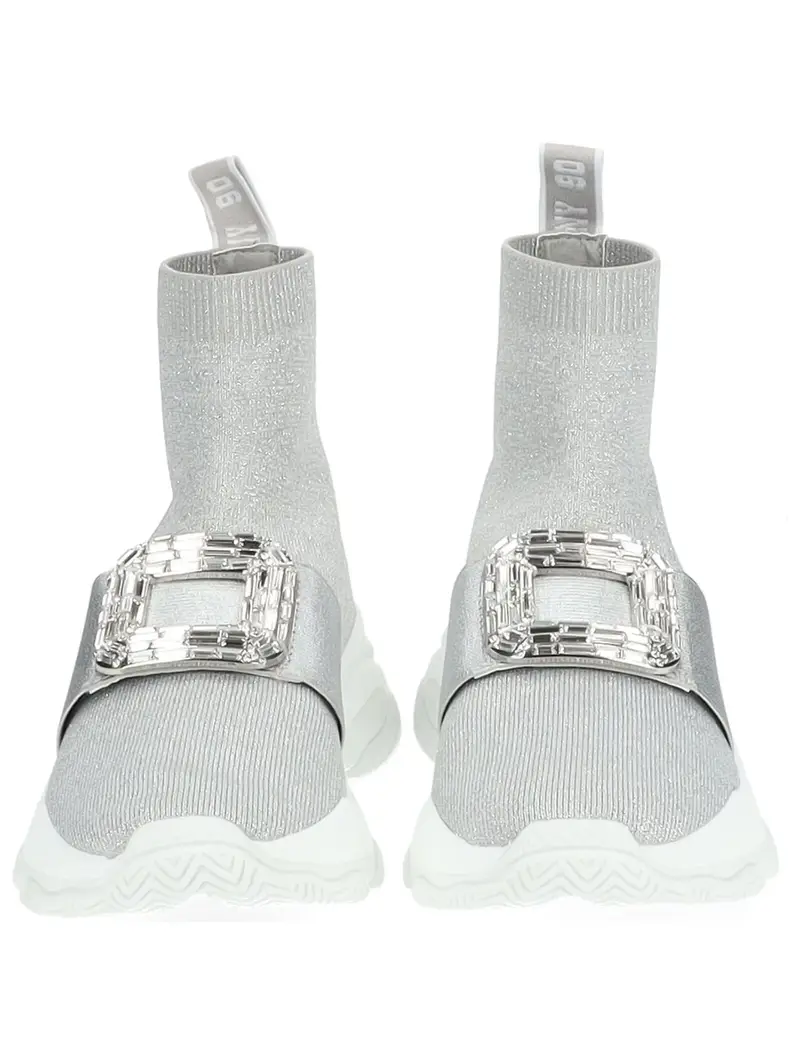 STEVE MADDEN Sneaker alta grigio argento / argento miniatura 3
