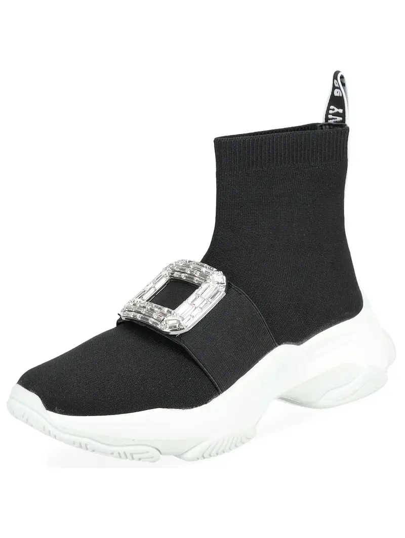 STEVE MADDEN Sneaker alta  nero / argento / bianco