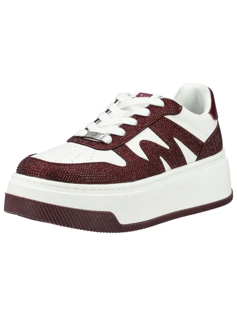 STEVE MADDEN Sneaker alta  rosso vino / bianco