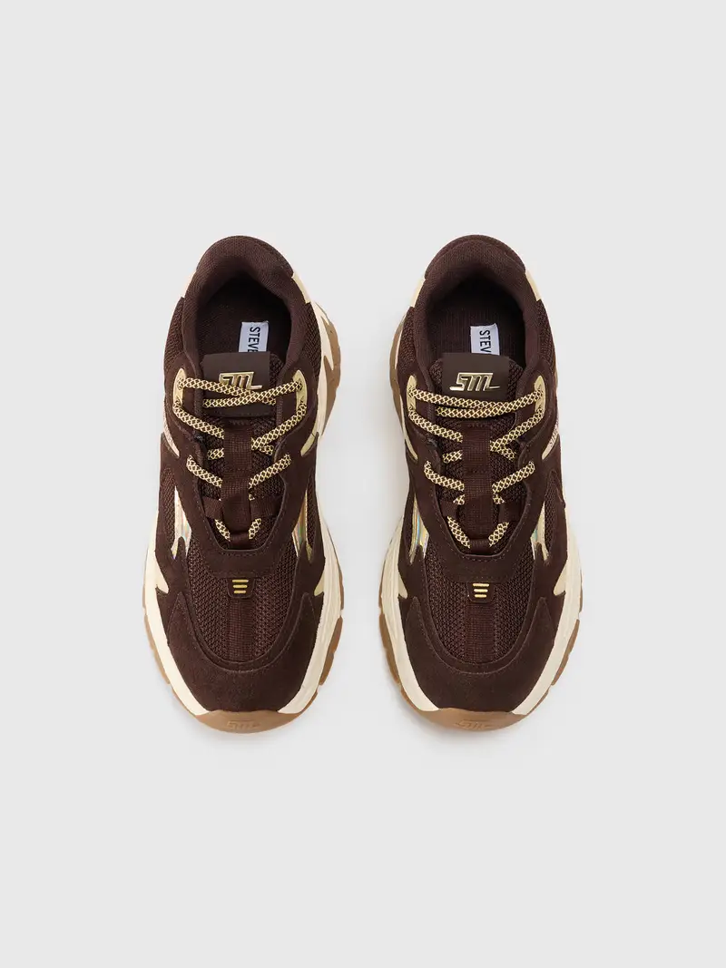 Sneaker bassa Ample camoscio / marrone scuro miniatura 3