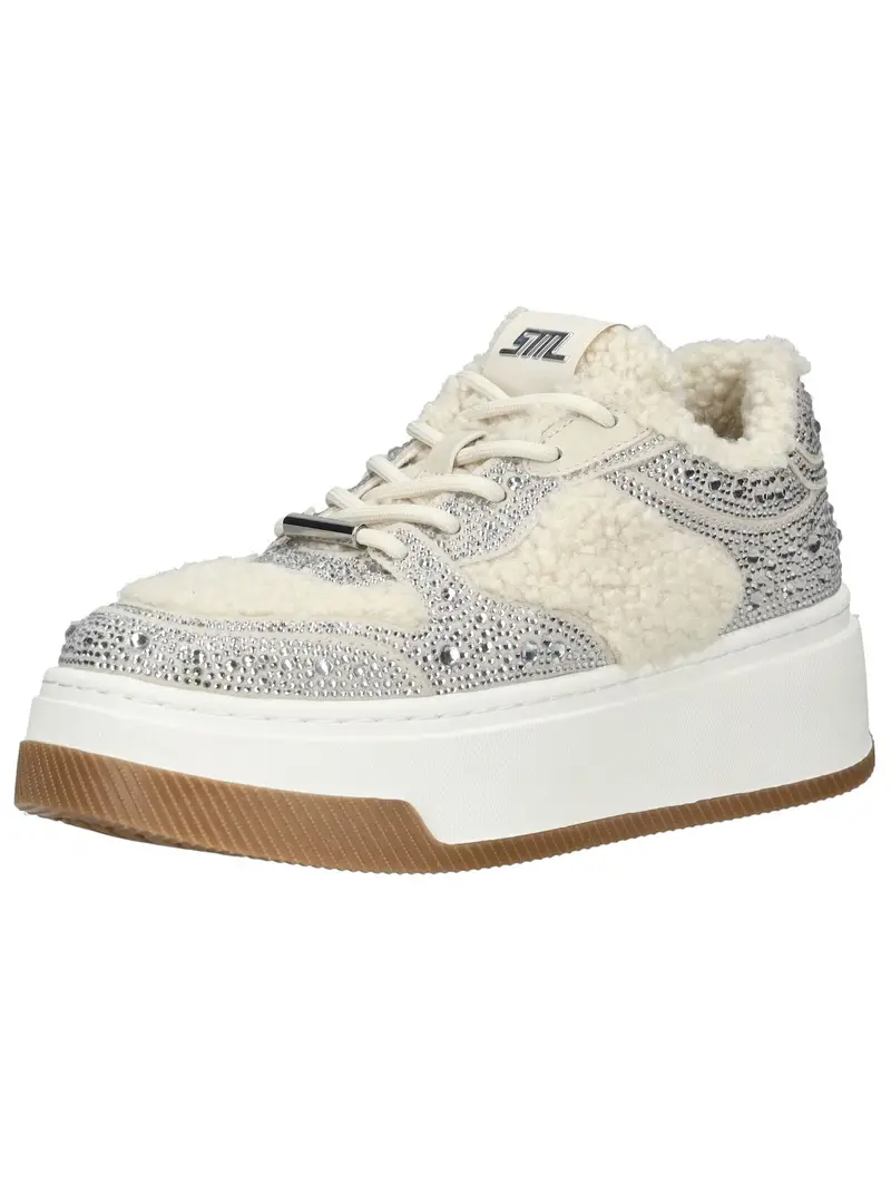 Sneaker bassa beige / argento